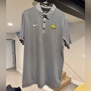 Iowa Hawkeyes Gray Nike Polo